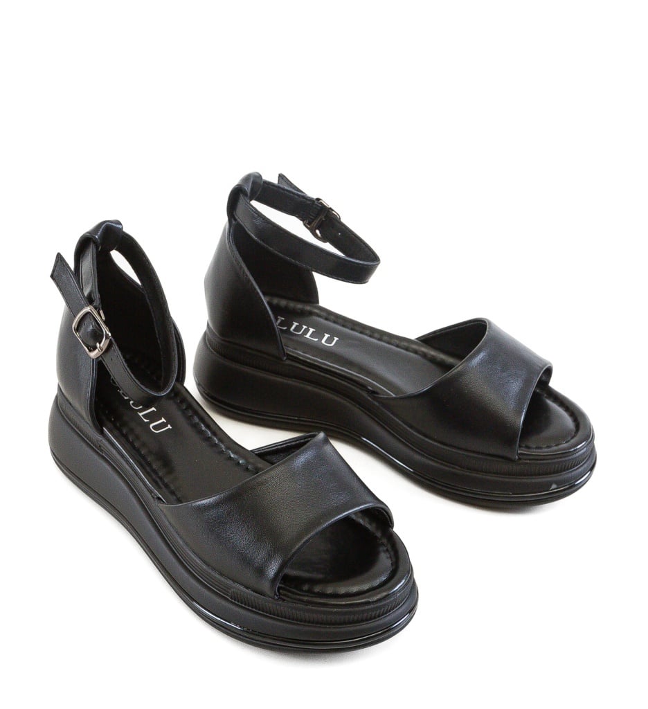 Sandale Drufon Negre Elegante pentru Dama - imagine 3