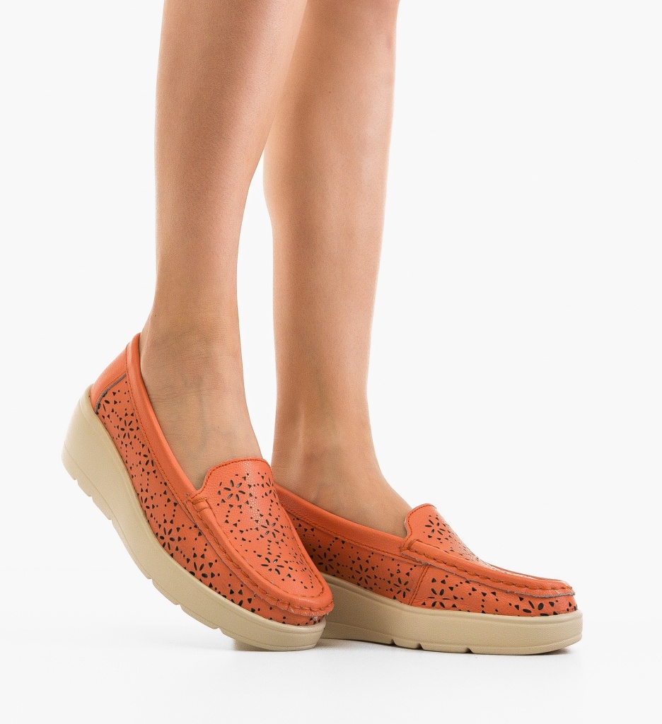 Platforme Dama Myzy Portocalii - Stil Casual