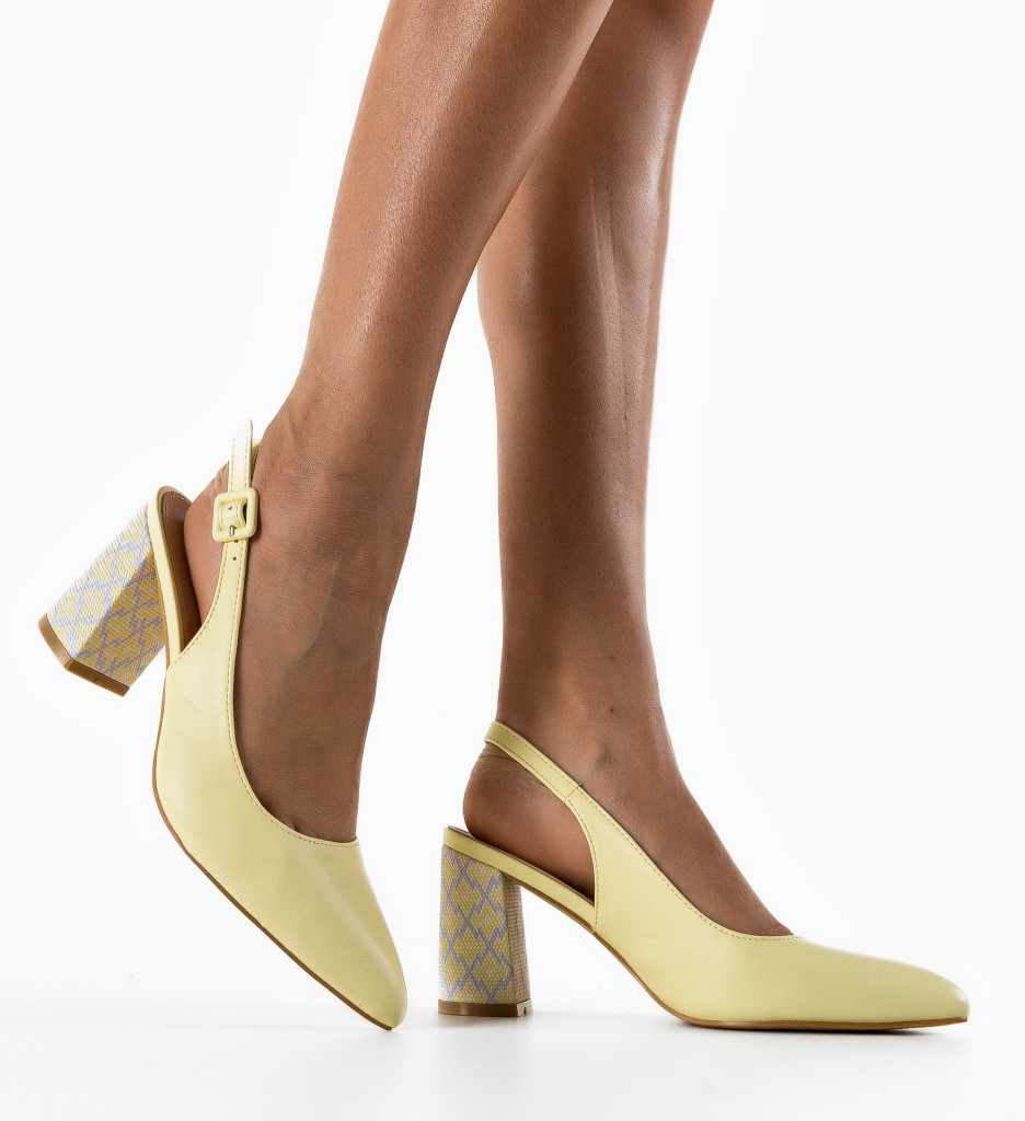 Pantofi Rafda Galbeni - Eleganță și Stil - imagine 2