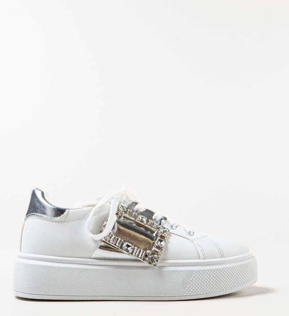 Sneakers Dama Harper Albi - Confort și Stil - imagine 4