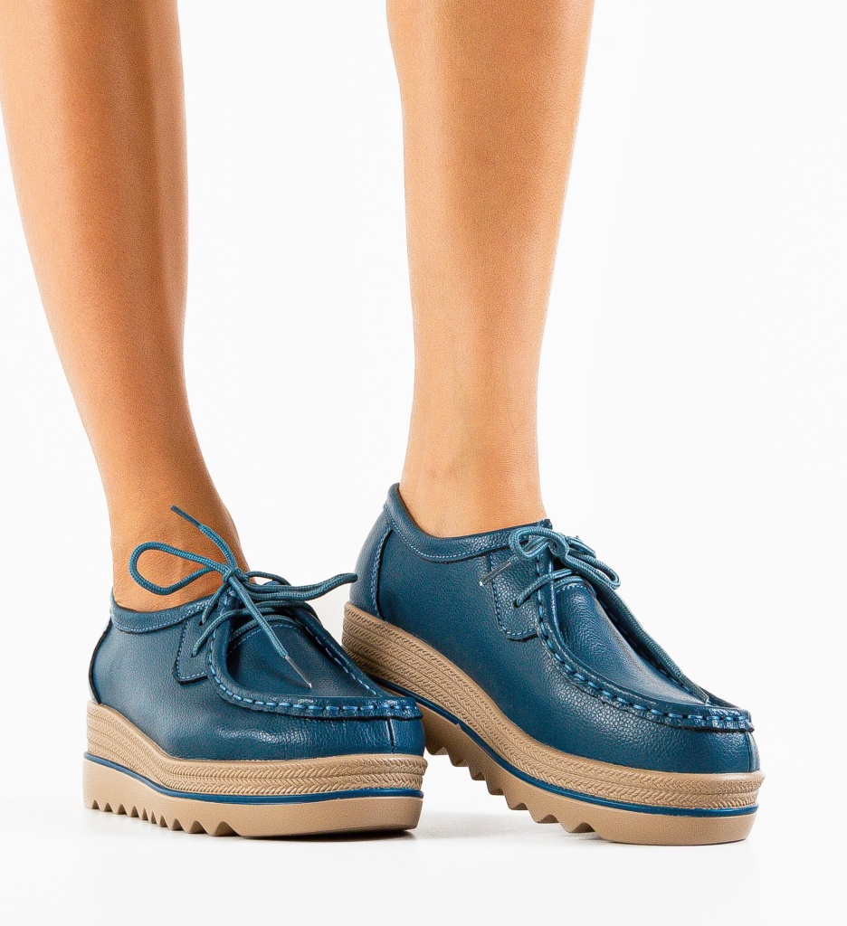 Pantofi Casual Dama Albastre - Confort și Stil