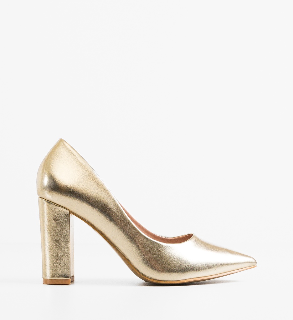 Pantofi cu toc Athena Aurii - Eleganță Premium - imagine 4