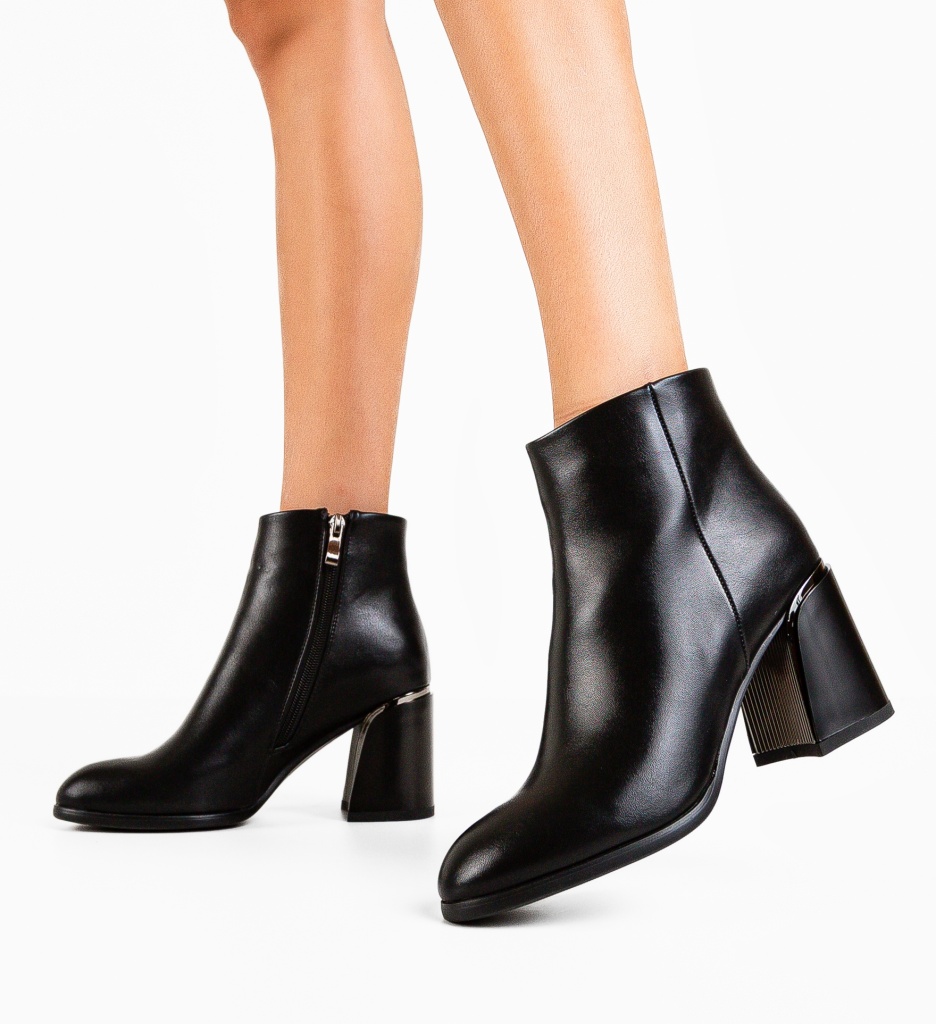 Botine Dama Fadana Negre - Eleganță și Stil - imagine 4