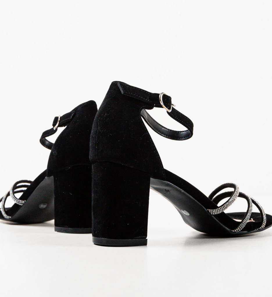 Sandale Dama Yunus Negre cu Toc Elegante - imagine 8