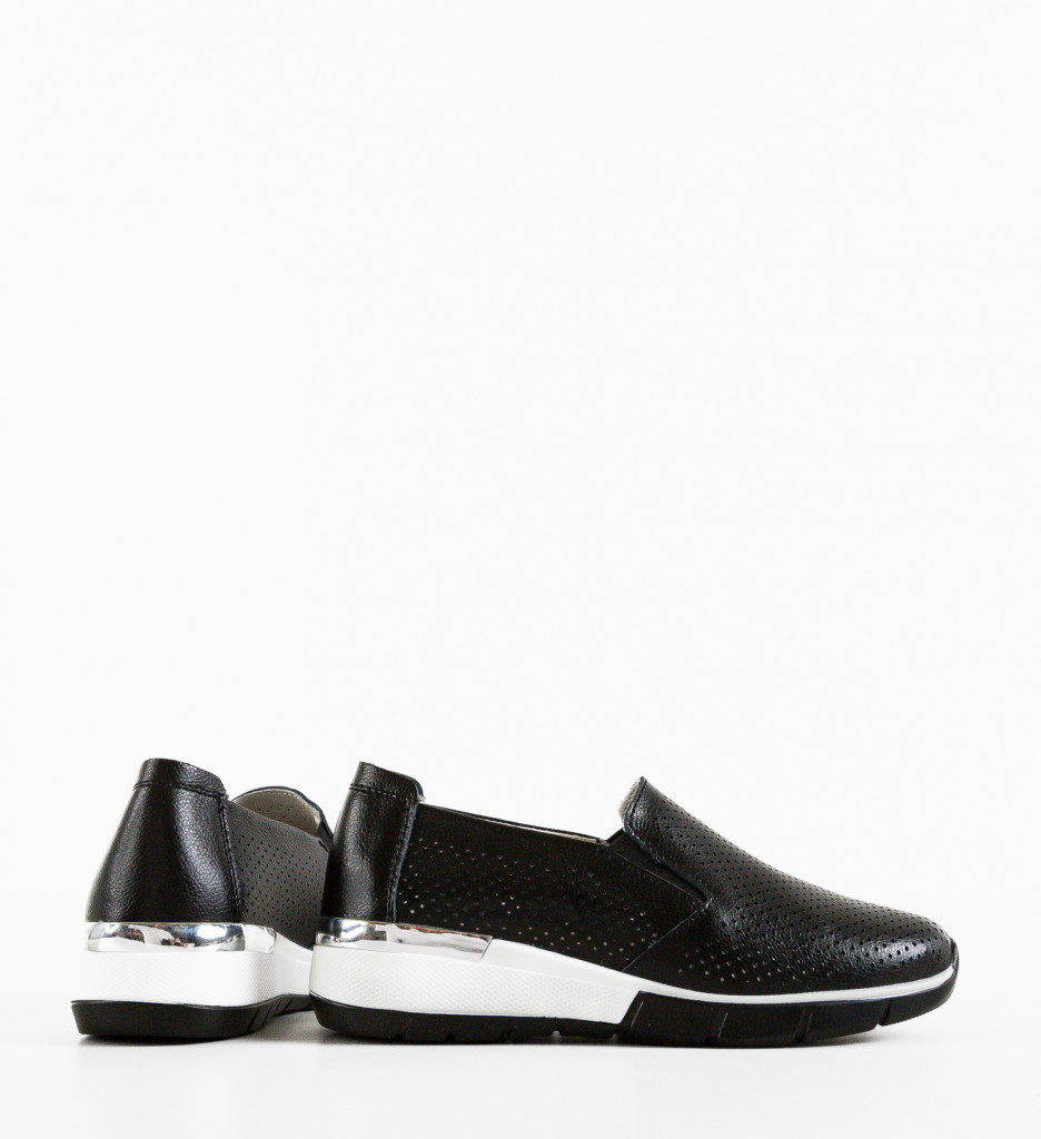 Pantofi Casual Pufine Negri - Confort Maxim - imagine 11