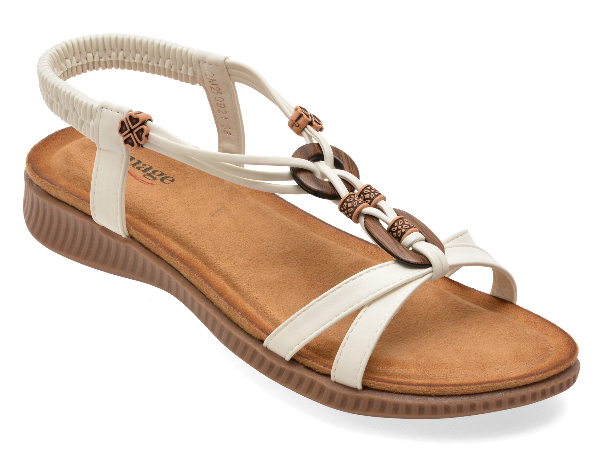 Sandale IMAGE Albe 921 Piele Ecologică Confort