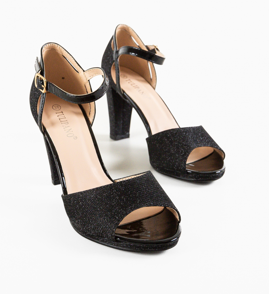 Sandale Toc Berhane Negre - Stil și Eleganță - imagine 5
