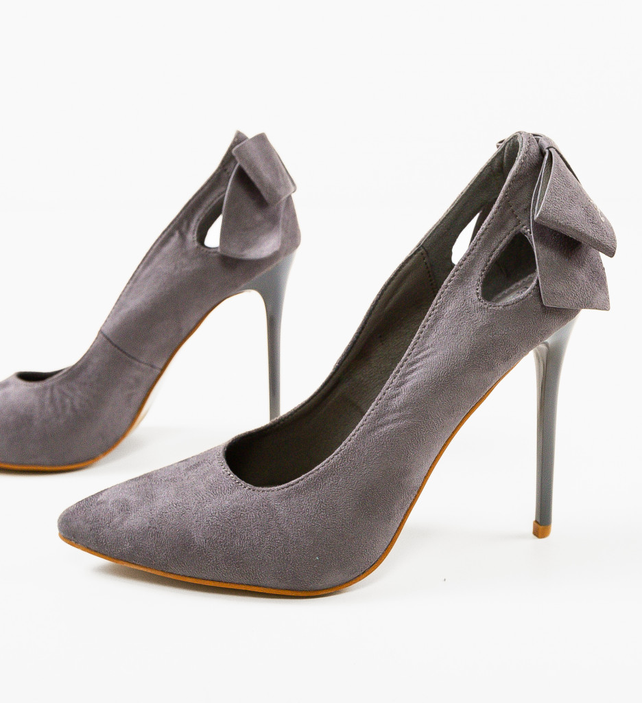 Pantofi cu Toc Gri Pastyc | Eleganță și Stil - imagine 7