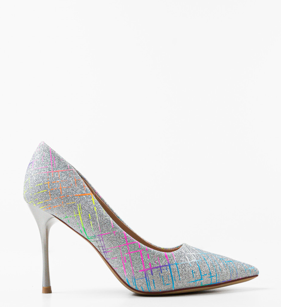 Pantofi Daisy Argintii - Eleganță și Stil - imagine 4