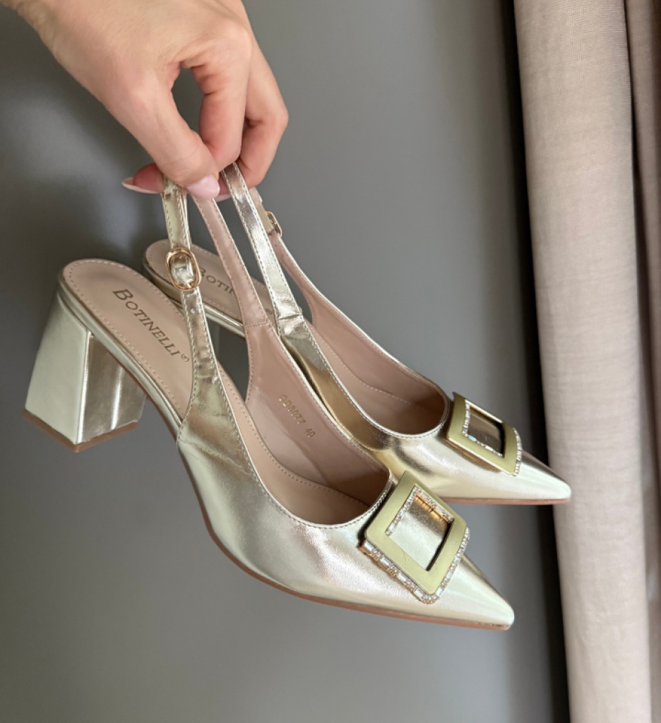 Pantofi Gentalya Aurii - Eleganță și Stil - imagine 2