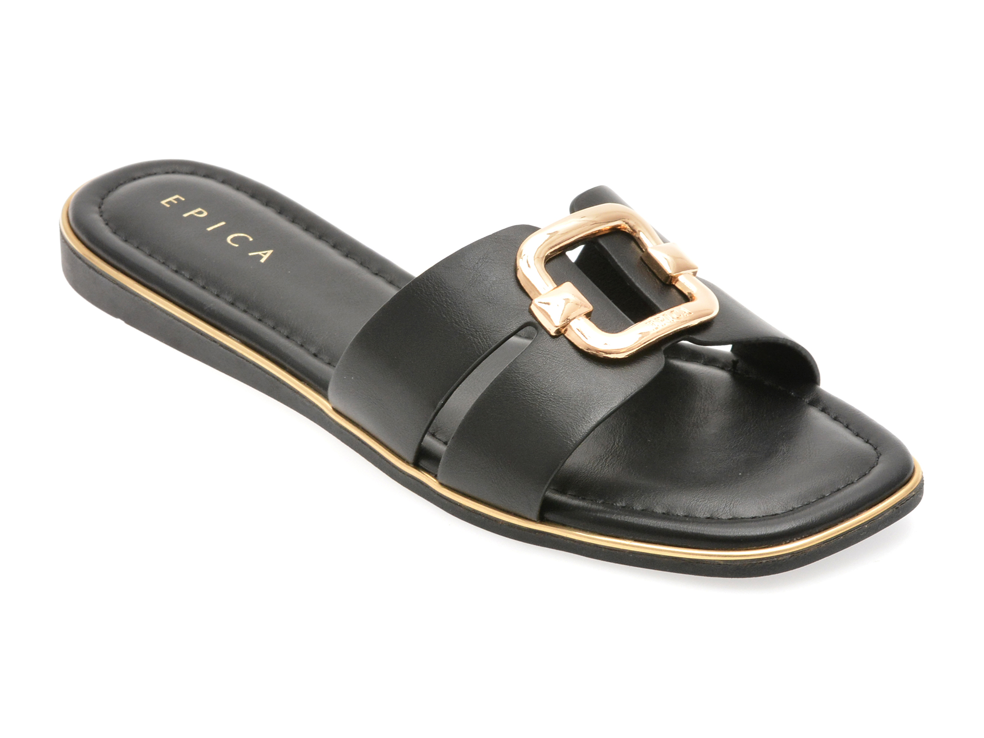 Papuci Epica Negri | Piele Ecologică Confortabilă