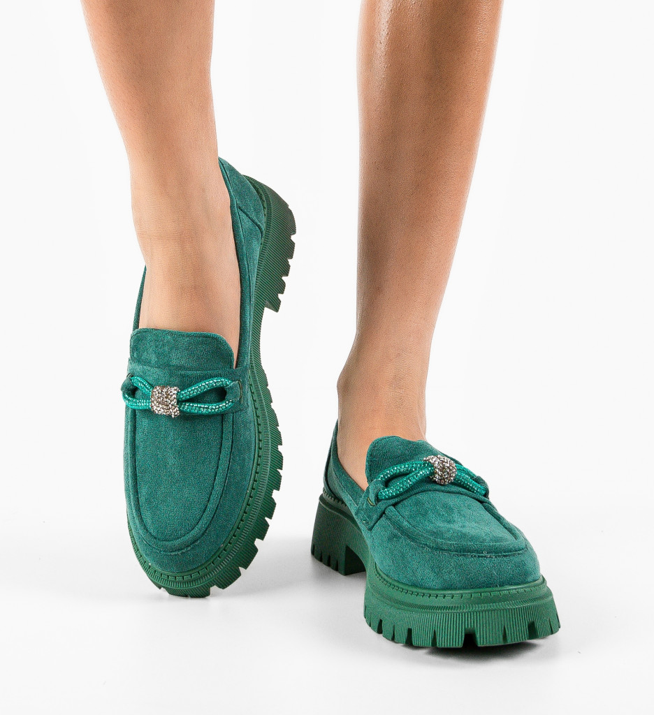 Pantofi Casual Dama Bovra Verzi - Confort și Stil - imagine 2