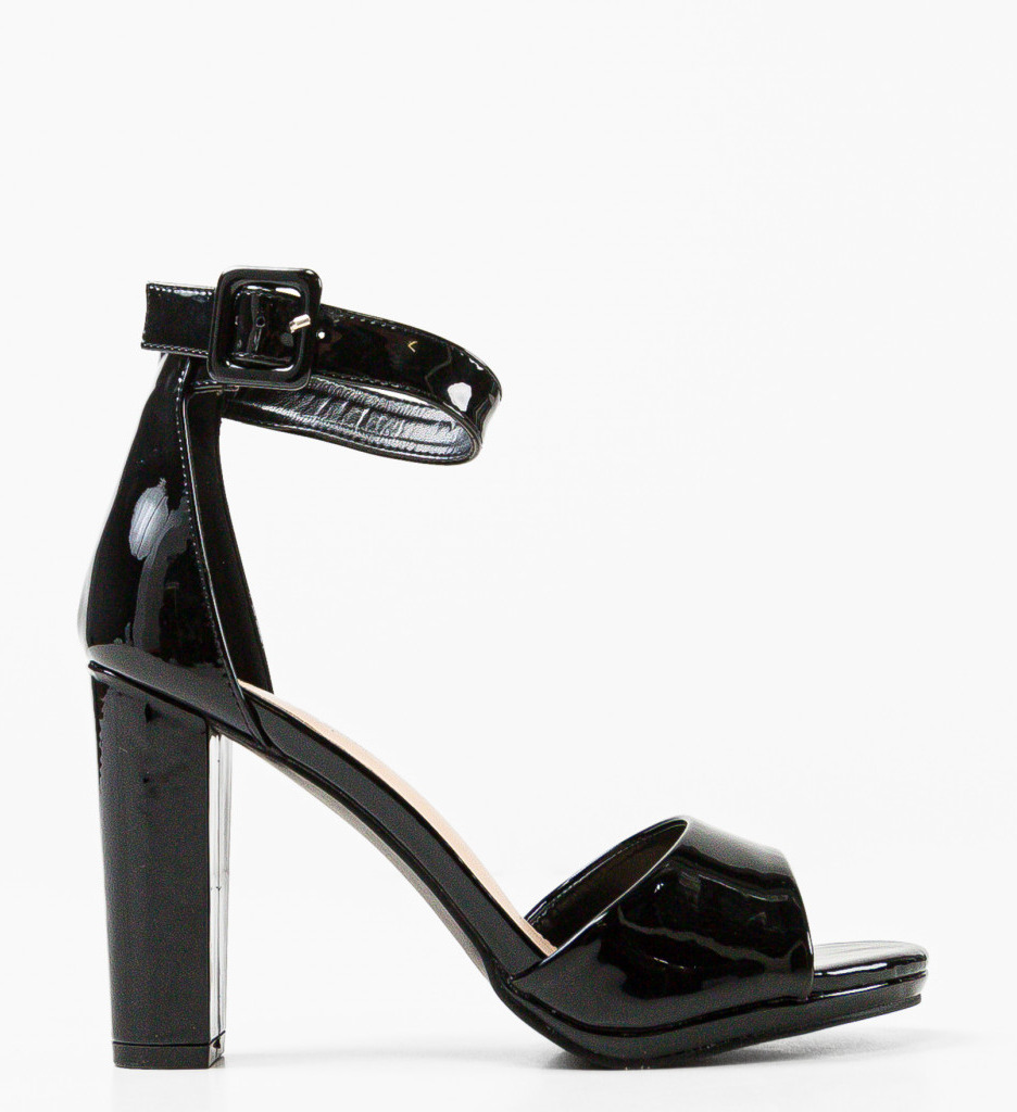 Sandale cu toc Ghideci Negre - Eleganță și Stil - imagine 6