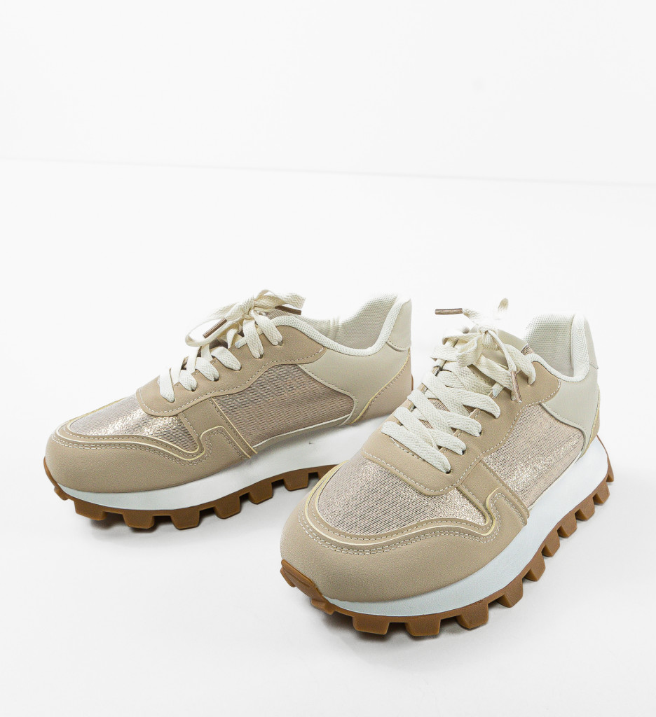 Sneakers Dama Riya Bej | Confort și Stil - imagine 4