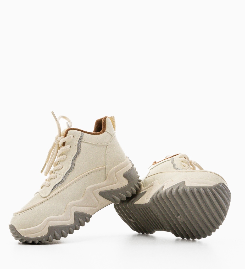 Sneakers Dama Ergyna Bej - Confort Sport - imagine 8