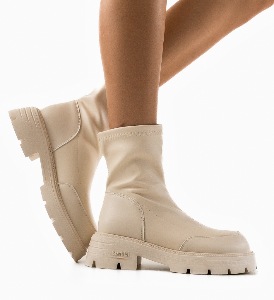 Ghete Merko Bej | Confort și Eleganță Premium - imagine 3