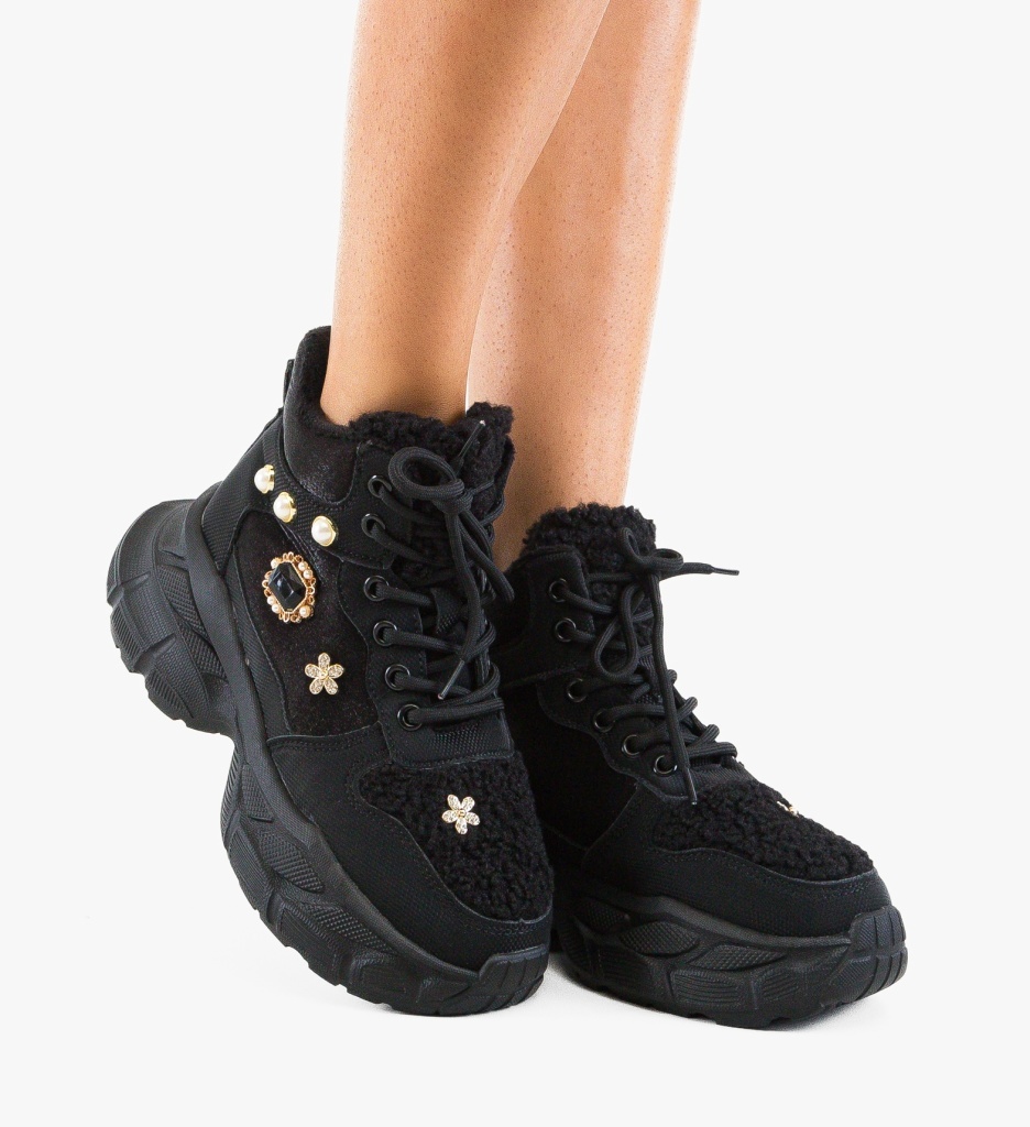 Sneakers Dama Erbazy Negri - Confort și Stil - imagine 3
