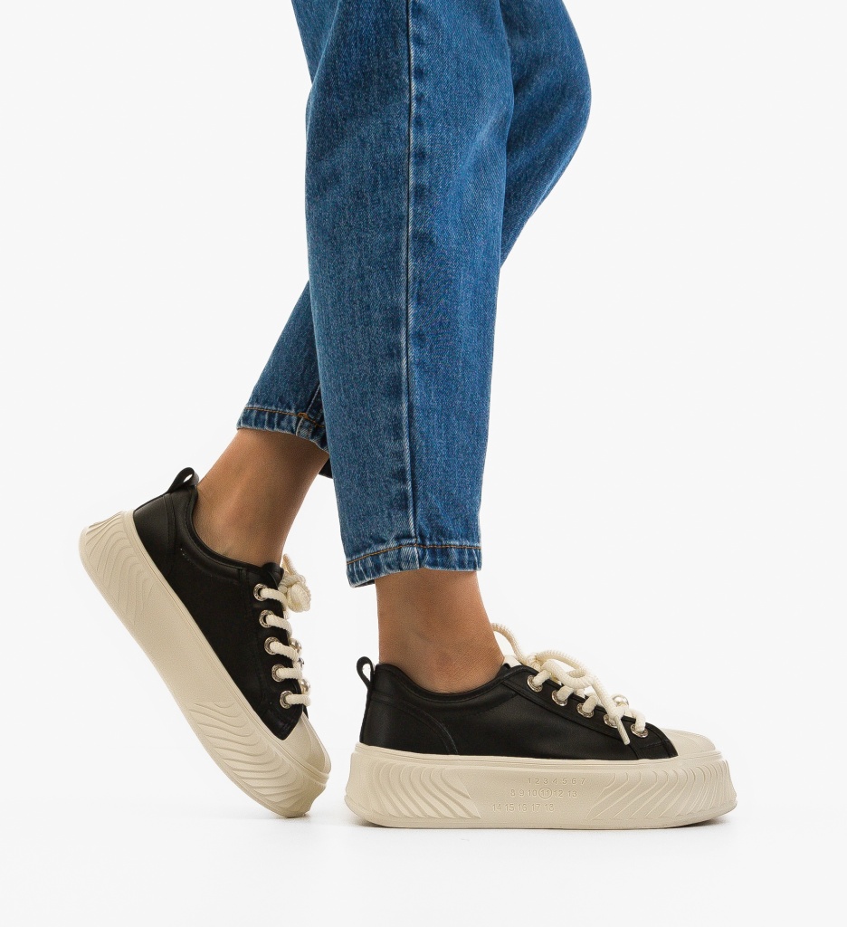 Sneakers Dama Sopstar Negri - Confort și Stil - imagine 3