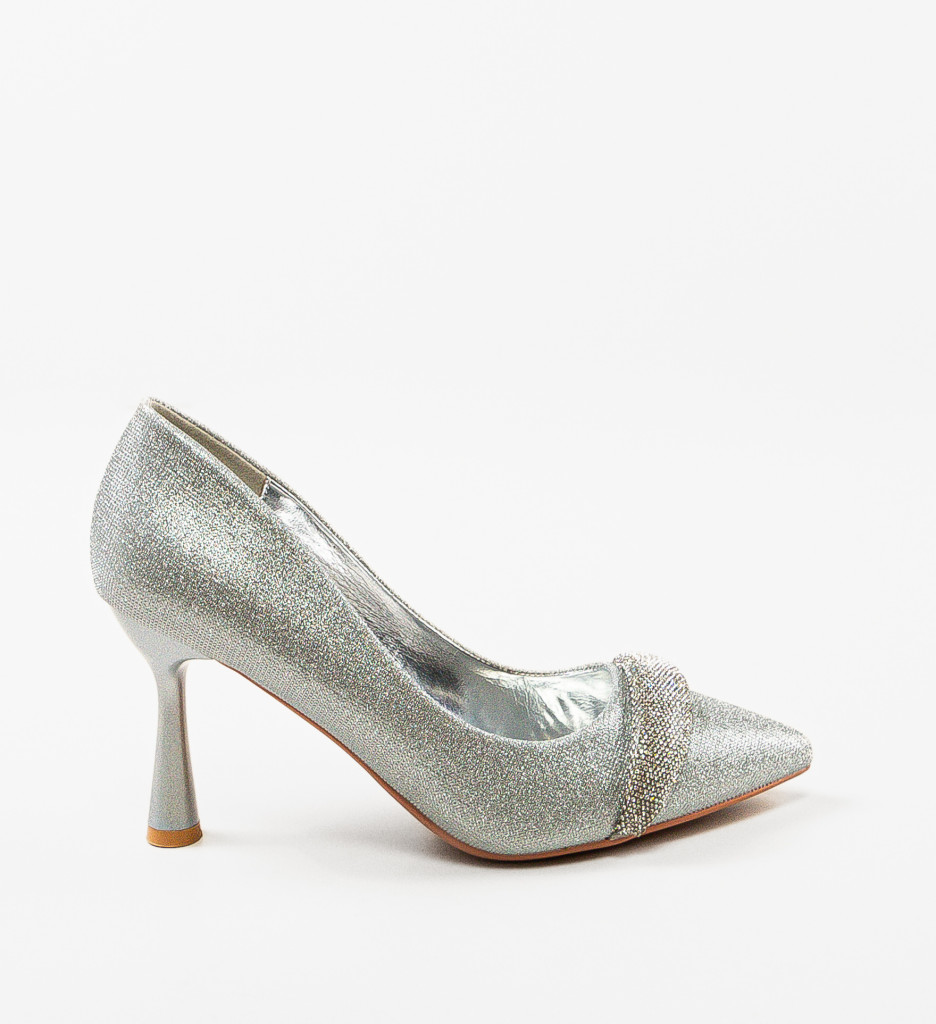 Pantofi Dama Kadar Argintii - Eleganță și Stil - imagine 4