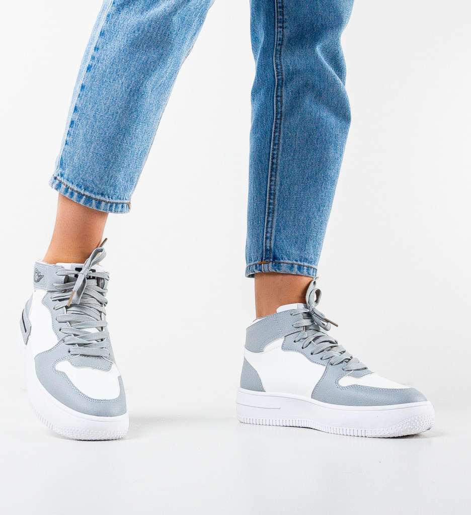 Sneakers Dama Alissa Gri - Confort și Stil - imagine 2