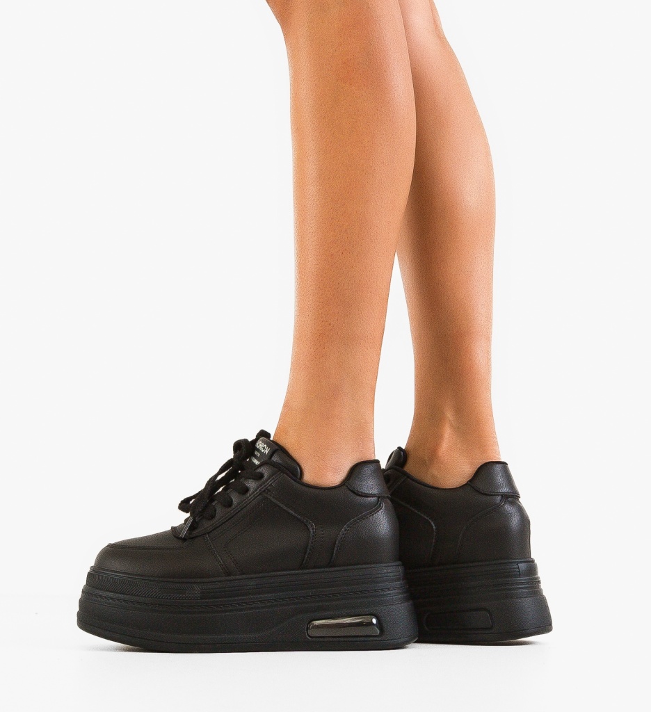 Sneakers Dama Mixing Negri - Confort și Stil - imagine 2
