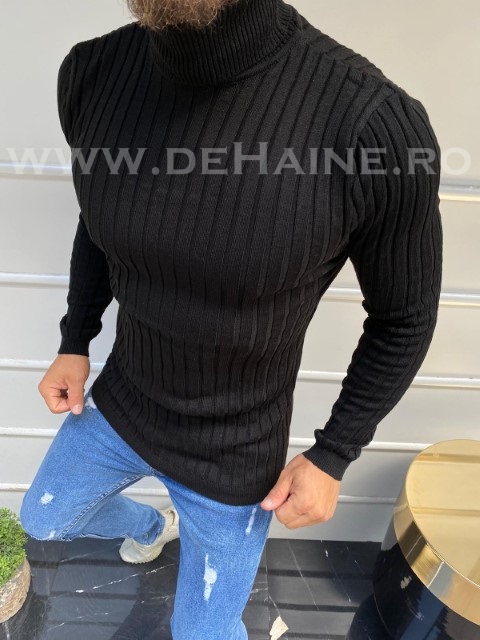Helancă Bărbați Slim Fit Negru | Stil Modern