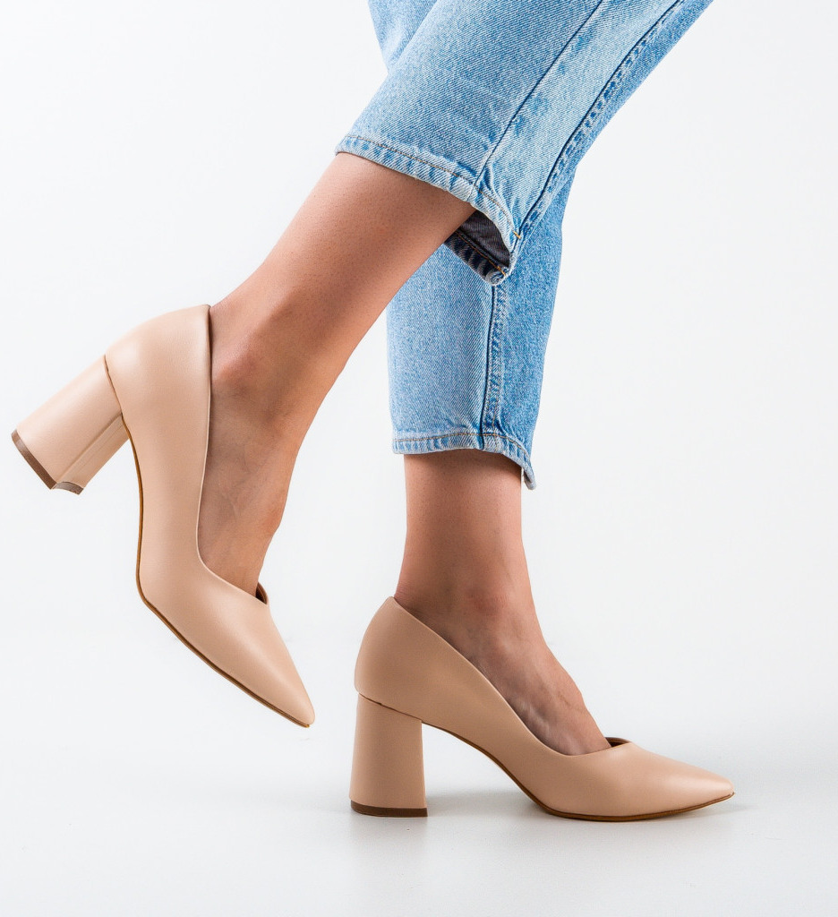 Pantofi Dama Lilly Bej | Stil și Eleganță - imagine 2