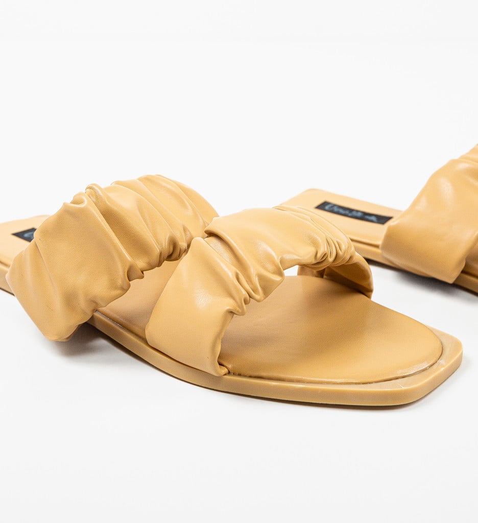 Papuci Dama Camel Grigor - Confort și Eleganță - imagine 14