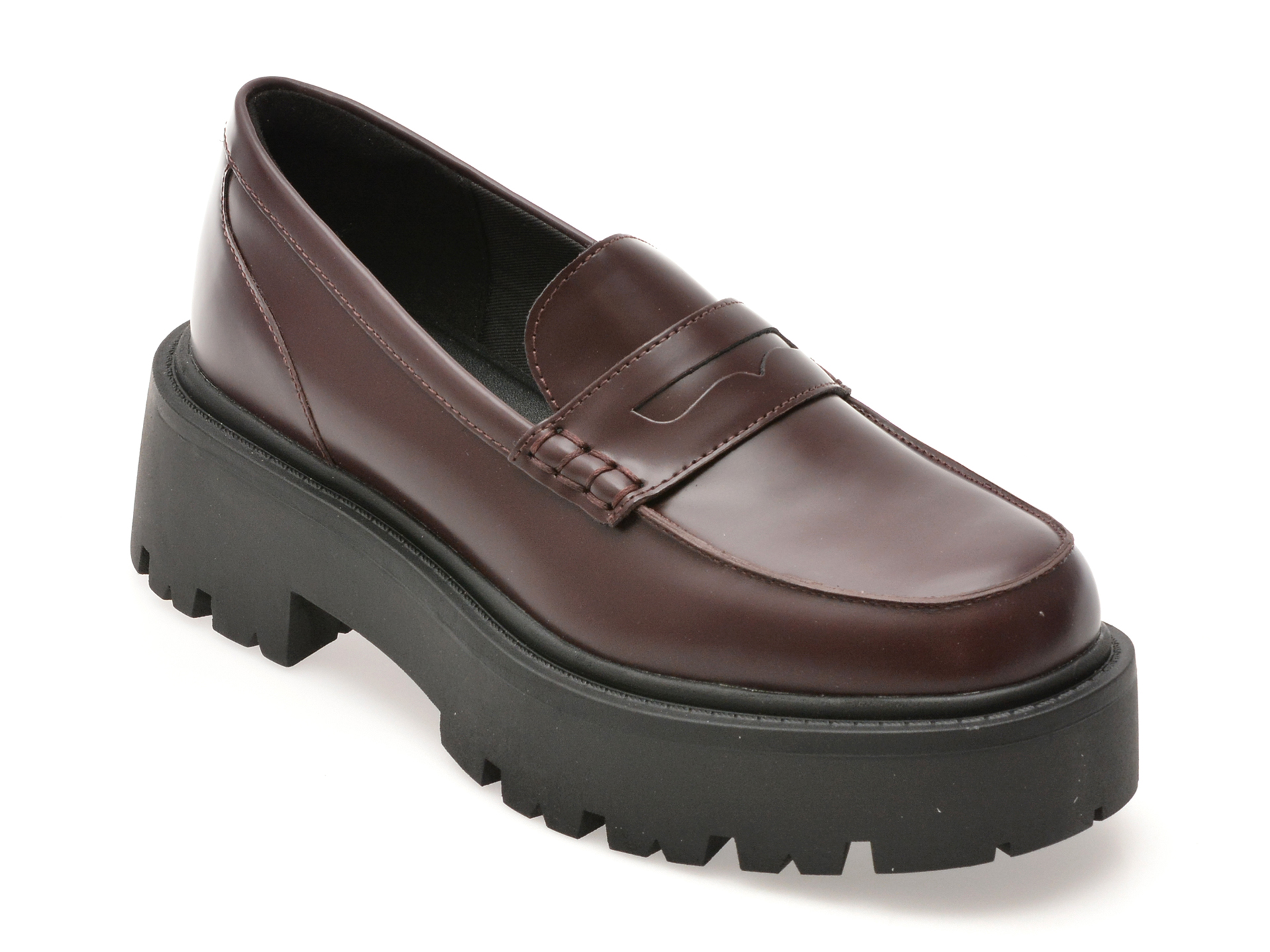 Mocasini ALDO CADAYCIA - Piele lacuită visinie