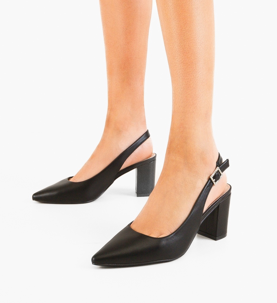 Pantofi dama Leona Negri eleganți cu toc - imagine 3