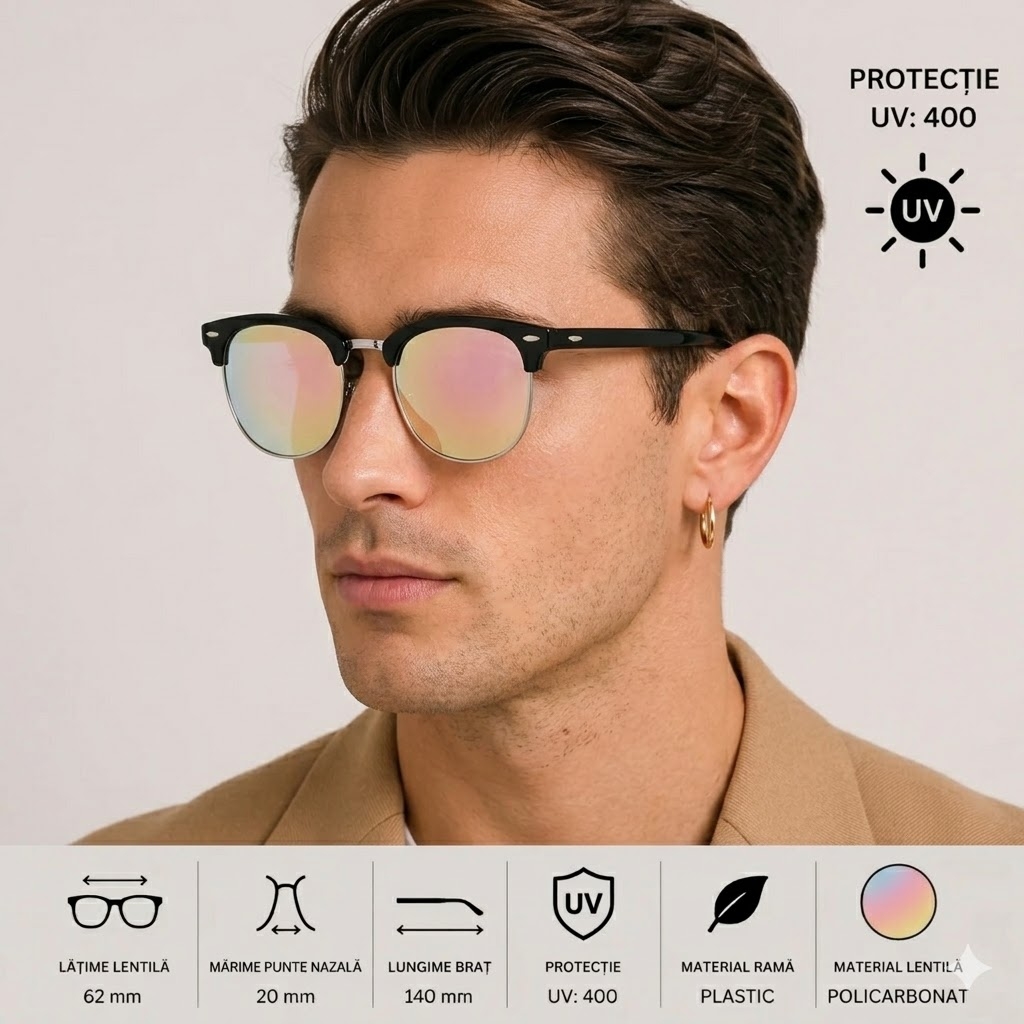 Ochelari de Soare Picadili Negru/Cameleon UV400 - imagine 3