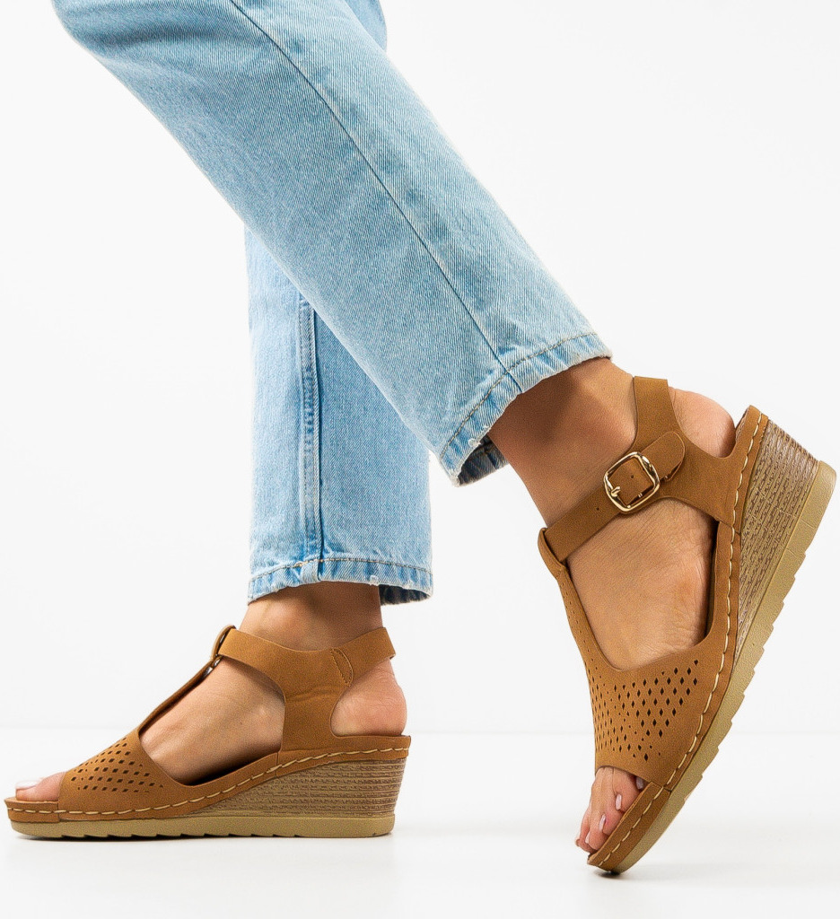 Sandale Dama Carolus Camel | Elegante și Comode - imagine 2