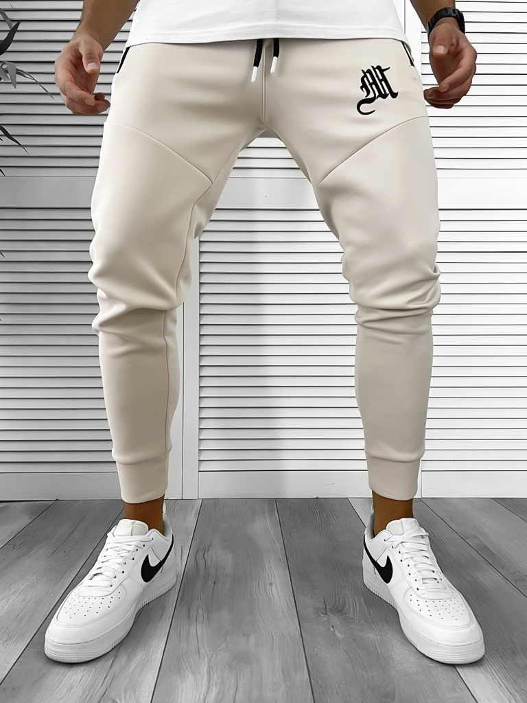 Pantaloni Trening Conici Bej | Stil și Confort