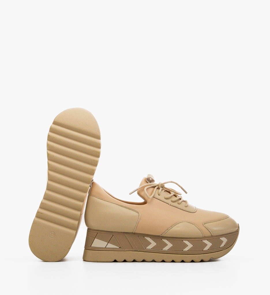 Sneakers Dama Gazy Bej - Confort și Stil - imagine 7