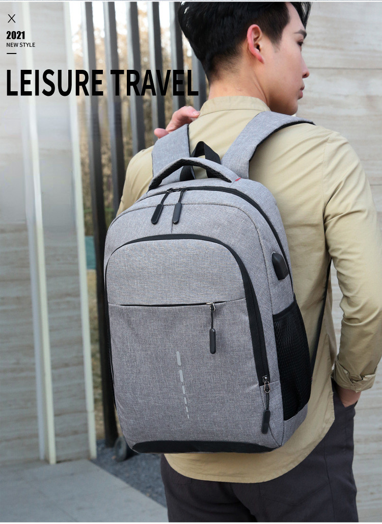 Rucsac Barbati Delis Rafael GT2144 Gri, USB - imagine 2