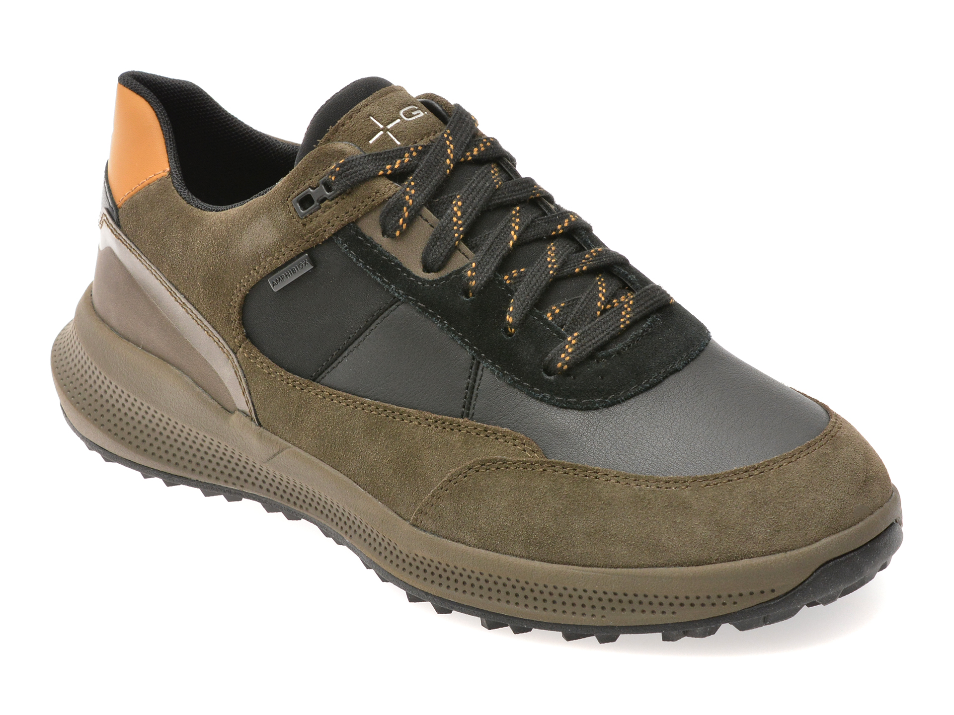 Pantofi GEOX negri din piele cu respirabilitate