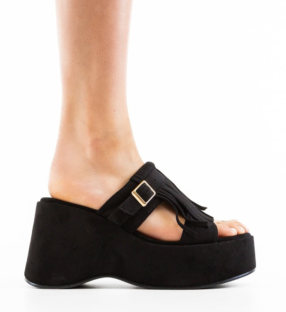 Platforme Dama Korani Negre - Eleganta si Confort - imagine 6