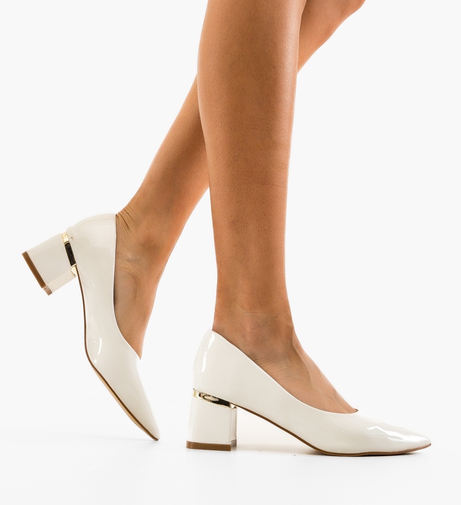 Pantofi Tyrkas Albi cu Toc - Eleganță și Stil - imagine 2