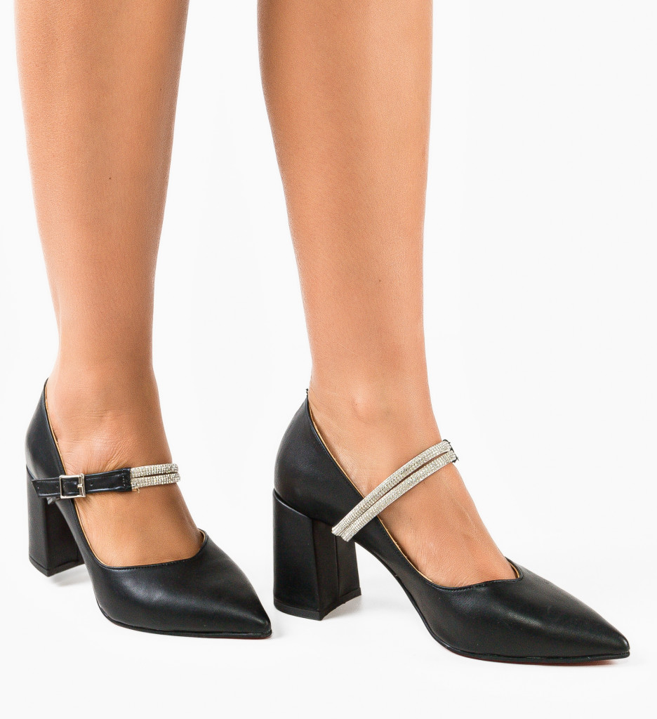 Pantofi cu toc Gernyb Negri - Eleganță maximă - imagine 2