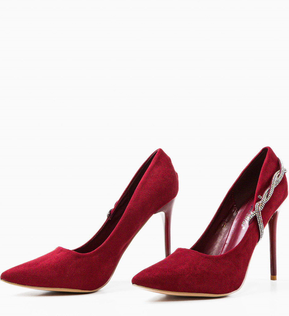 Pantofi dama Barnes Grena eleganți cu toc - imagine 5
