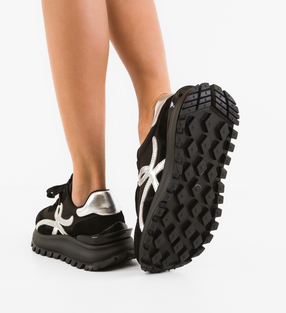 Sneakers Dama Amotto Negri - Confort si Stil - imagine 4