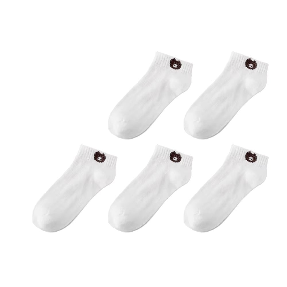 Picadili Sosete Dama 5 Perechi Alb 35-39