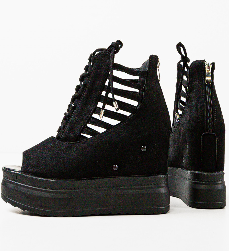 Platforme Dama Danyt Negre - Stil si Confort - imagine 4