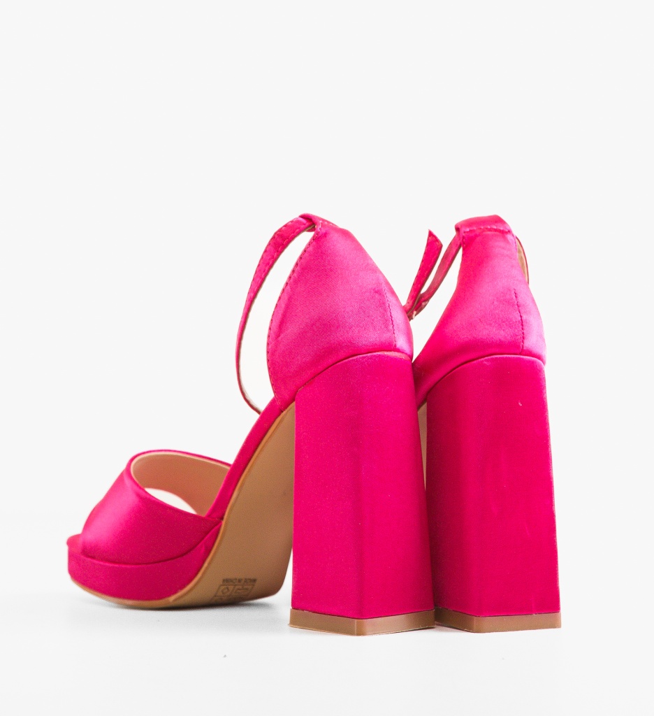 Sandale Toc Mills Fuchsia | Eleganță Asigurată - imagine 5
