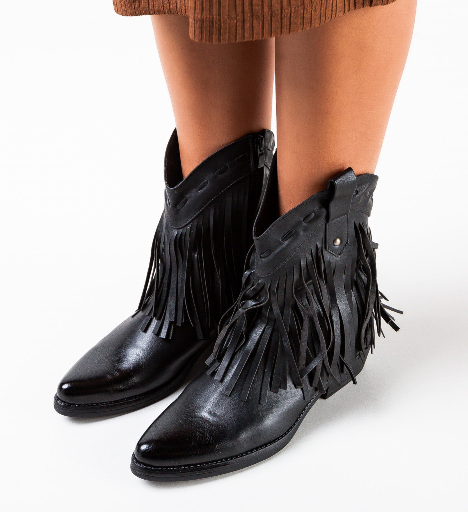 Botine Dama Negre Elegante Valentine - imagine 3
