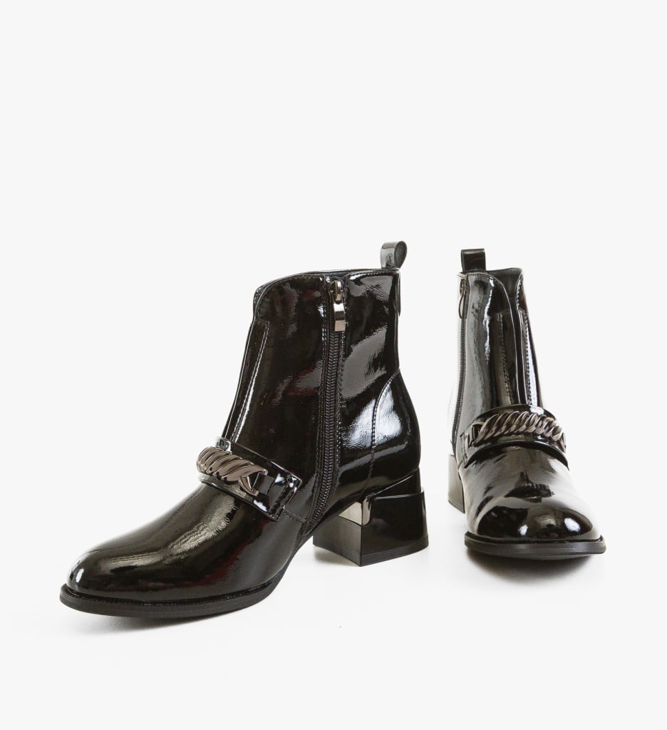 Botine Danka Negre Depurtat | Eleganță și Stil - imagine 5