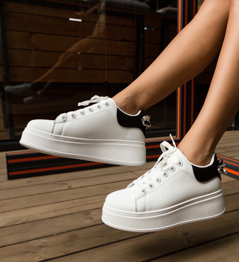 Sneakers Dama Wilkins Albi - Confort și Stil - imagine 2