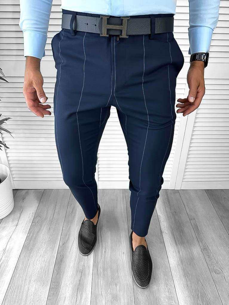 Pantaloni Barbati Eleganti Caro Conici - imagine 2