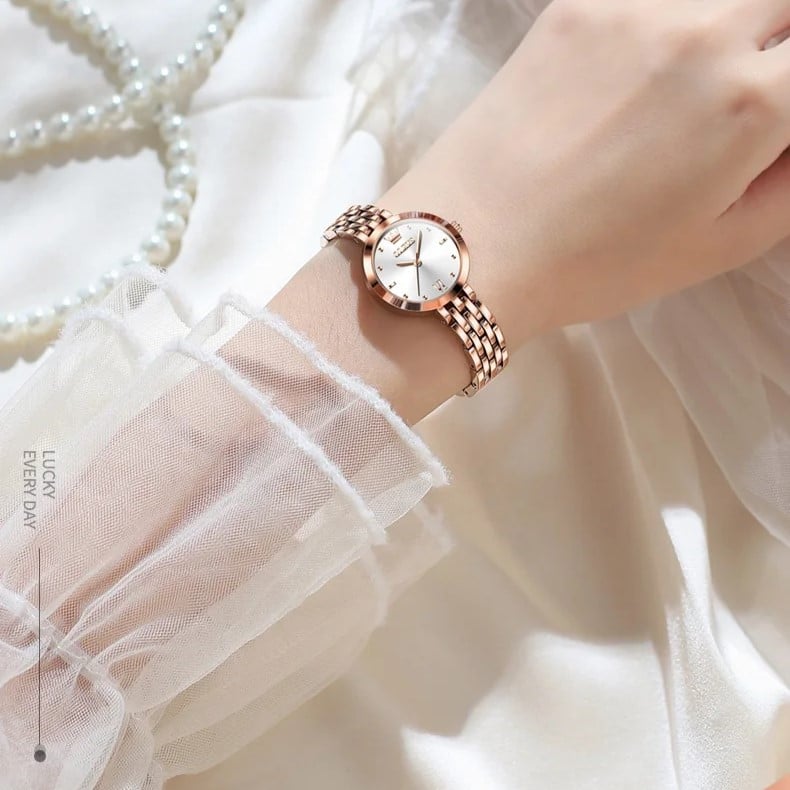 Ceas Dama Olevs Rose Gold Elegant - imagine 3