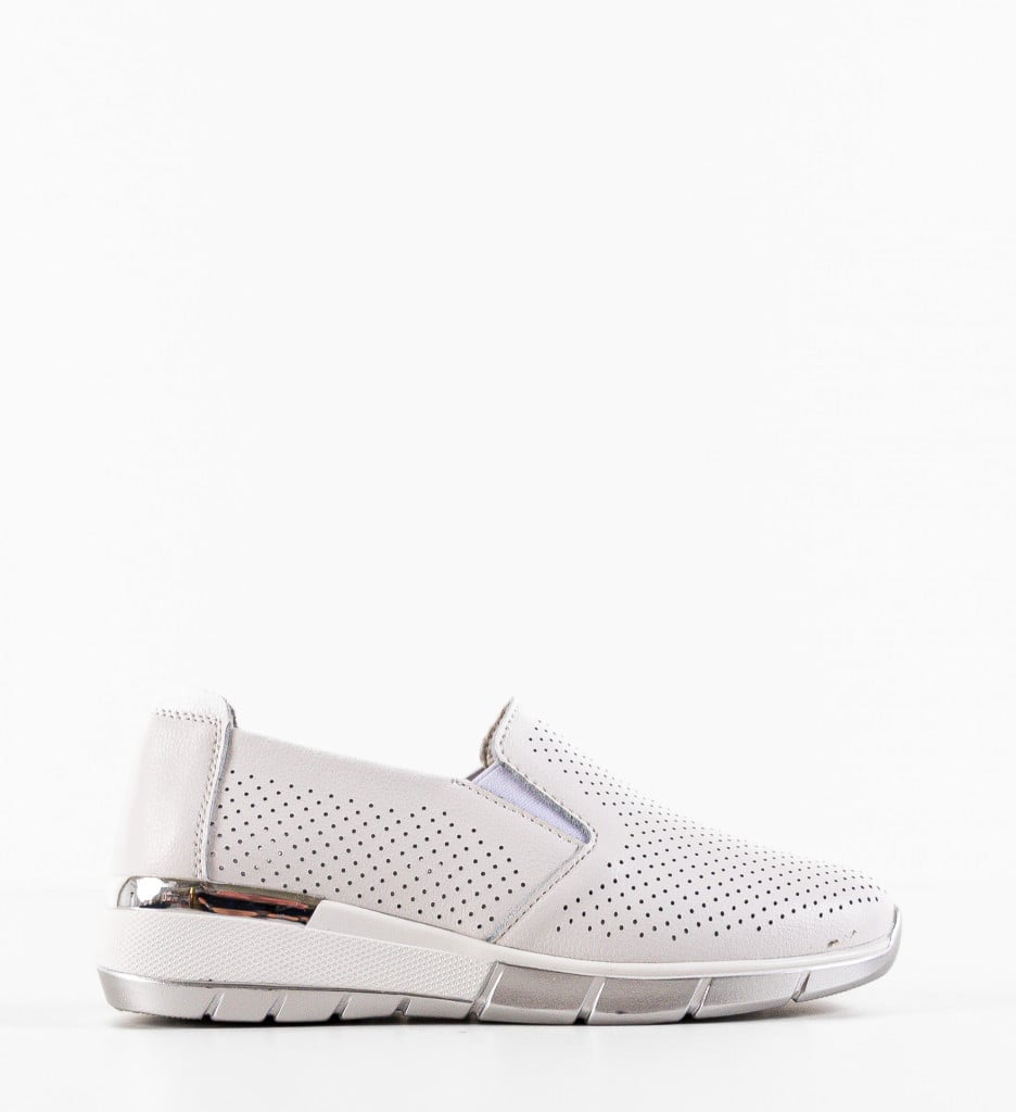 Pantofi Pufine Albi Casual - Confort și Stil - imagine 5